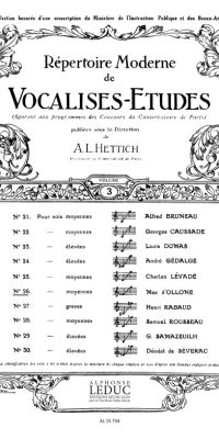 D' Ollone: Vocalise Etude N026