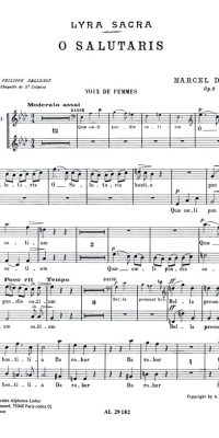 Marcel Dupre: 4 Motets Op.9, No.1: O Salutaris