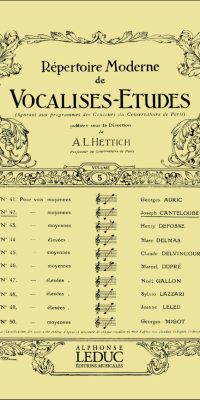 Canteloube: Vocalise Etude N0042