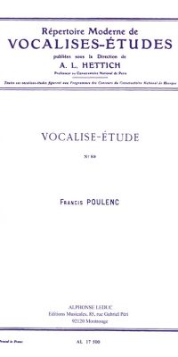Francis Poulenc: Vocalise-Etude No. 89 (High Voice)