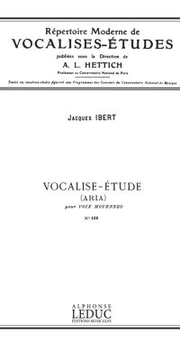 Ibert: Vocalise Etude N0123