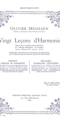Olivier Messiaen: Twenty Lessons In Harmony