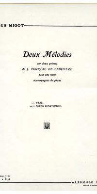 2 Melodies de Ladeveze No.2 - Preparatoire