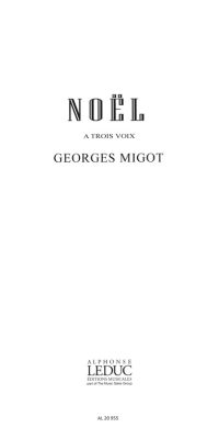 Migot: Noel A 3 Voix