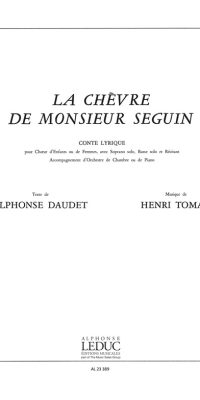 Chevre de M. Seguin Female Voice & Piano