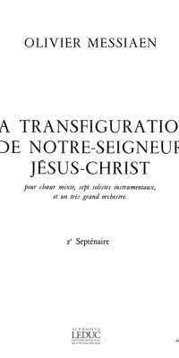 La Transfiguration de Notre-Seigneur Jesus-Christ
