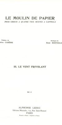 Le Moulin de Papier No.3 - Lamento dun Trenu