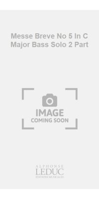Messe Breve No 5 In C Major Bass Solo 2 Part