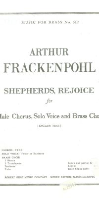 Arthur R. Frackenpohl: Shepherds rejoice