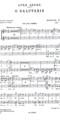 Marcel Dupre: 4 Motets Op.9, No.1: O Salutaris