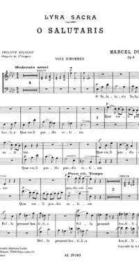 Marcel Dupre: 4 Motets Op.9, No.1: O Salutaris