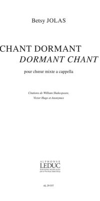 Betsy Jolas: Chant Dormant Dormant Chant