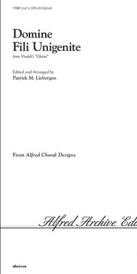 Domine Fili Unigenite from Gloria (SATB)