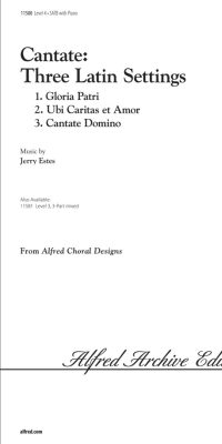 Cantate: Three Latin Settings (SATB)