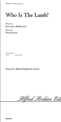 Who Is the Lamb? (SATB)