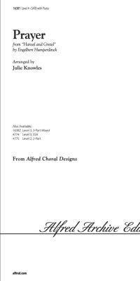 Prayer from Hansel and Gretel (SATB)