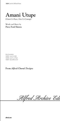 Patsy fuerd fuerd Simms: Amani Utupes (SATB)