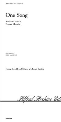 One Song (SATB)