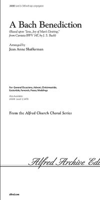 A Bach Benediction (SAB)