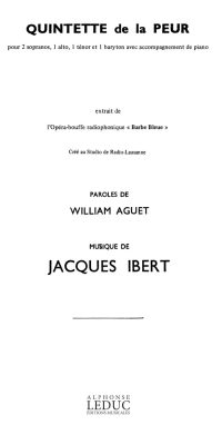 Jacques Ibert: Quintette De La Peur