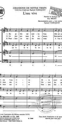 Chansons de Notre Temps - L'Eau Vive