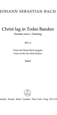 Bach: Kantate BWV4  Christ lag in Todesbanden (Altviool 1)