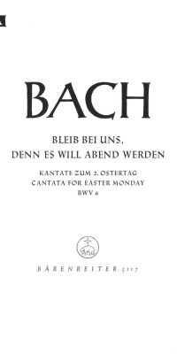 Bach: Kantate BWV6  Bleib Bei Uns, Denn Es Will Abend Werden (Altviool)