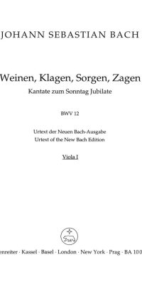 Bach: Kantate BWV 12  Weinen, Klagen, Sorgen, Zagen (Altviool 1)