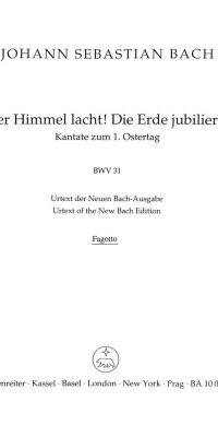 Bach: Kantate BWV 31 Der Himmel lacht! Die Erde jubilieret (Fagot)