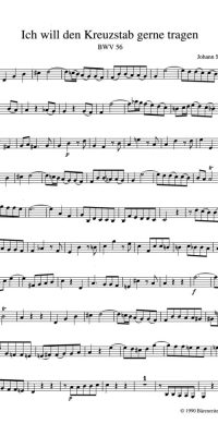 Bach: Kantate BWV 56 Ich will den Kreuzstab gerne tragen (Viool 2)