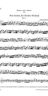 Bach: Kantate BWV 61  Nun komm, der Heiden Heiland (Viool 1)