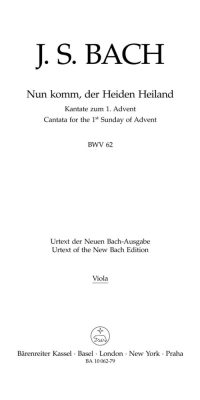 Bach: Kantate BWV 62  Nun komm, der Heiden Heiland  (Altviool)