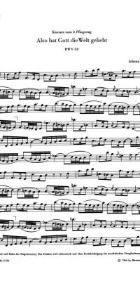 Bach: Kantate BWV 68  Also hat Gott die Welt geliebt (Viool 1)