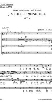 Bach: Kantate BWV 78  Jesu, der du meine Seele (SATB)