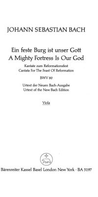 Bach: Kantate BWV 80  Ein Feste Burg Ist Unser Gott (Altviool)