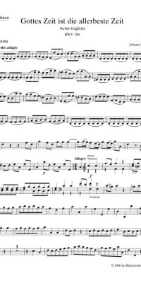 Bach: Kantate BWV 106  Gottes Zeit ist die allerbeste Zeit  (Cello (Basso-continuo)