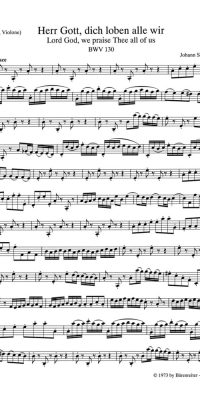 Bach: Kantate BWV 130  Herr Gott, dich loben alle wir (Cello/ Violone/ Basso-Continuo)