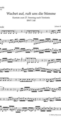 Bach: Kantate BWV 140 Wachet auf, ruft uns die Stimme (Altviool 1)