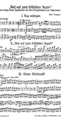 Cesar Bresgen: Auf, auf, zum frohlichen Jagen(Lustige kleine Jagdkantate) (Viool 1)