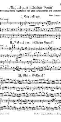 Cesar Bresgen: Auf, auf, zum frohlichen Jagen(Lustige kleine Jagdkantate) (Viool 2)