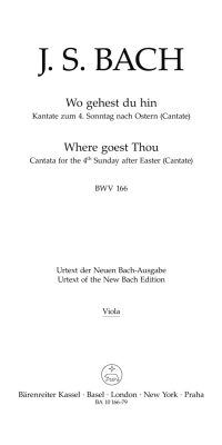 Bach: Kantate BWV 166  Wo gehest du hin? (Cello/Kontrabas/Basso-Continuo)