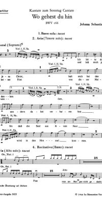 Bach: Kantate BWV 166  Wo gehest du hin?  (SATB)
