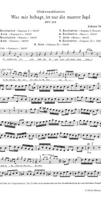 Bach: Kantate BWV 208  Was mir behagt, ist nur die muntre Jagd! (Hunting Cantata)  (Altviool)
