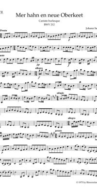 Bach: Kantate BWV 212 Mer Hahn En Neue Oberkeet BWV 212 (Viool)