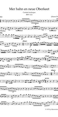 Bach: Kantate BWV 212 Mer Hahn En Neue Oberkeet BWV 212 (Altviool)