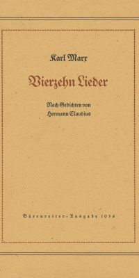 14 Lieder auf Texte von Hermann Claudius (1935)