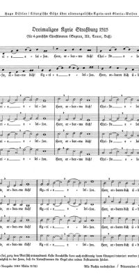 Dreimaliges Kyrie Straßburg 1525 (SATB) / Dreimaliges Kyrie Nürnberg 1525 (SATB) / Dreimaliges Kyrie Martin Luthers 1526 (SATB)