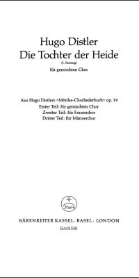 Die Tochter der Heide (Wasch dich, mein Schwesterchen), 1. Fassung