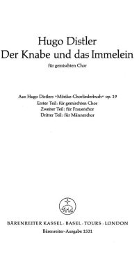 Der Knabe und das Immelein (Im Weinberg auf der Höhe)