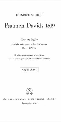 Heinrich Schutz: Ich hebe meine Augen auf zu den Bergen (Koorpartituur)